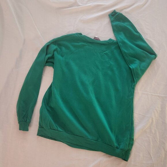 Vintage Christmas Sweater With Teddy Bear Wreath Functional Bells Size Medium - Picture 2 of 8